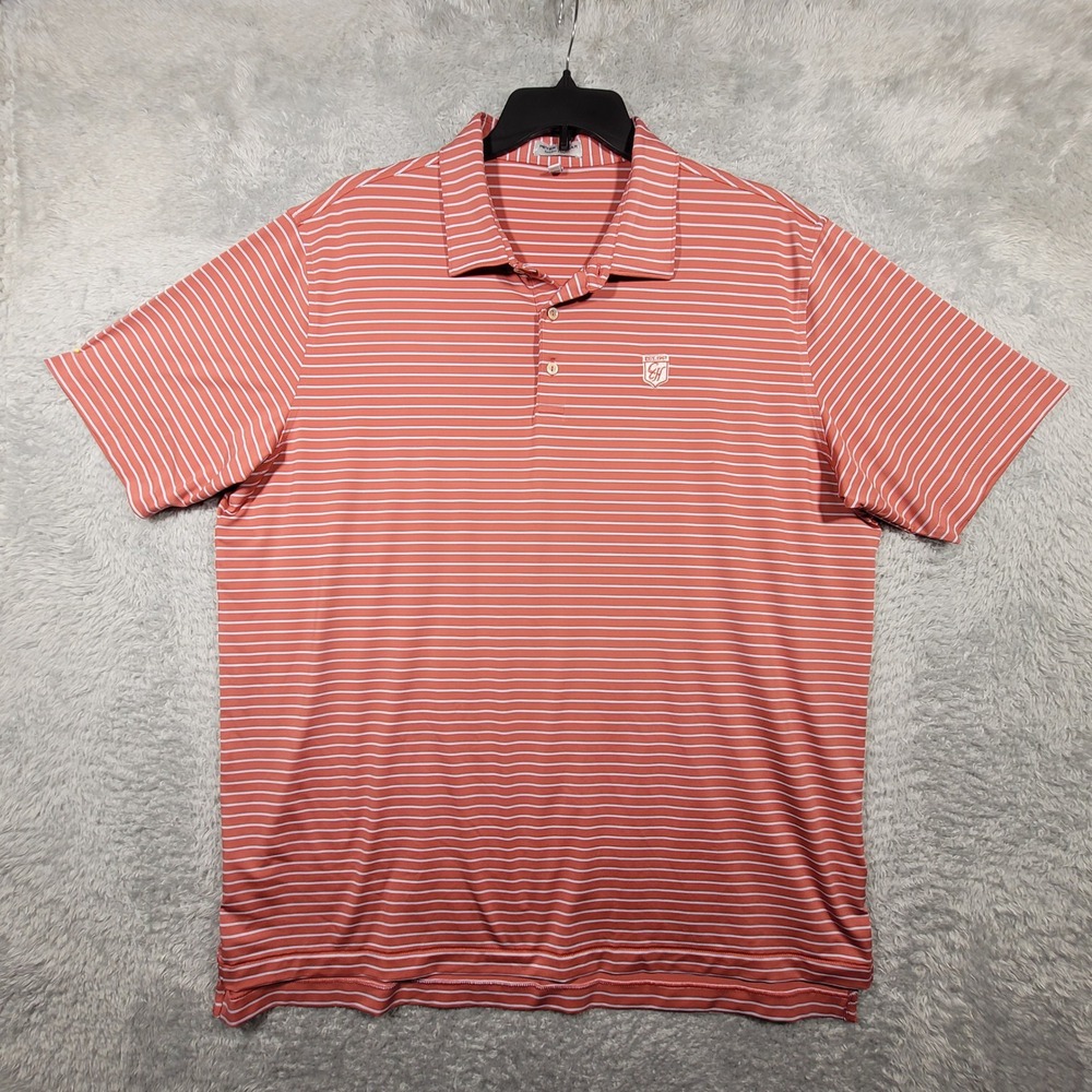 Peter Millar‎ Summer Comfort XXL Striped Polo Shirt Mens Golf Casual